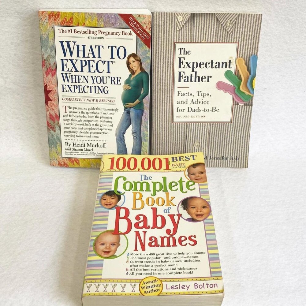 Parenting Starter Pack Books SET OF 3 What to Expect Expectant Father Baby Names
